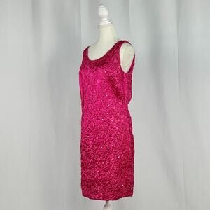 Charm Designs Pink Fuchsia Sparkle Sequin Mini Barbie Style Dress New Size 10